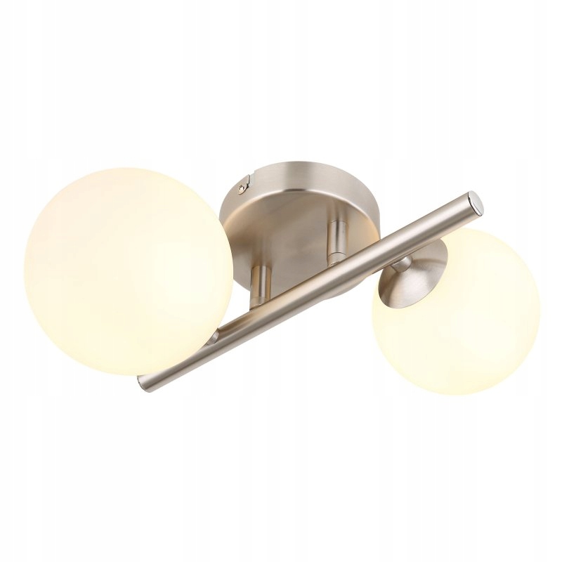 Stropná lampa Riha nikel matná moderná s Led 2x3.5W 3000K
