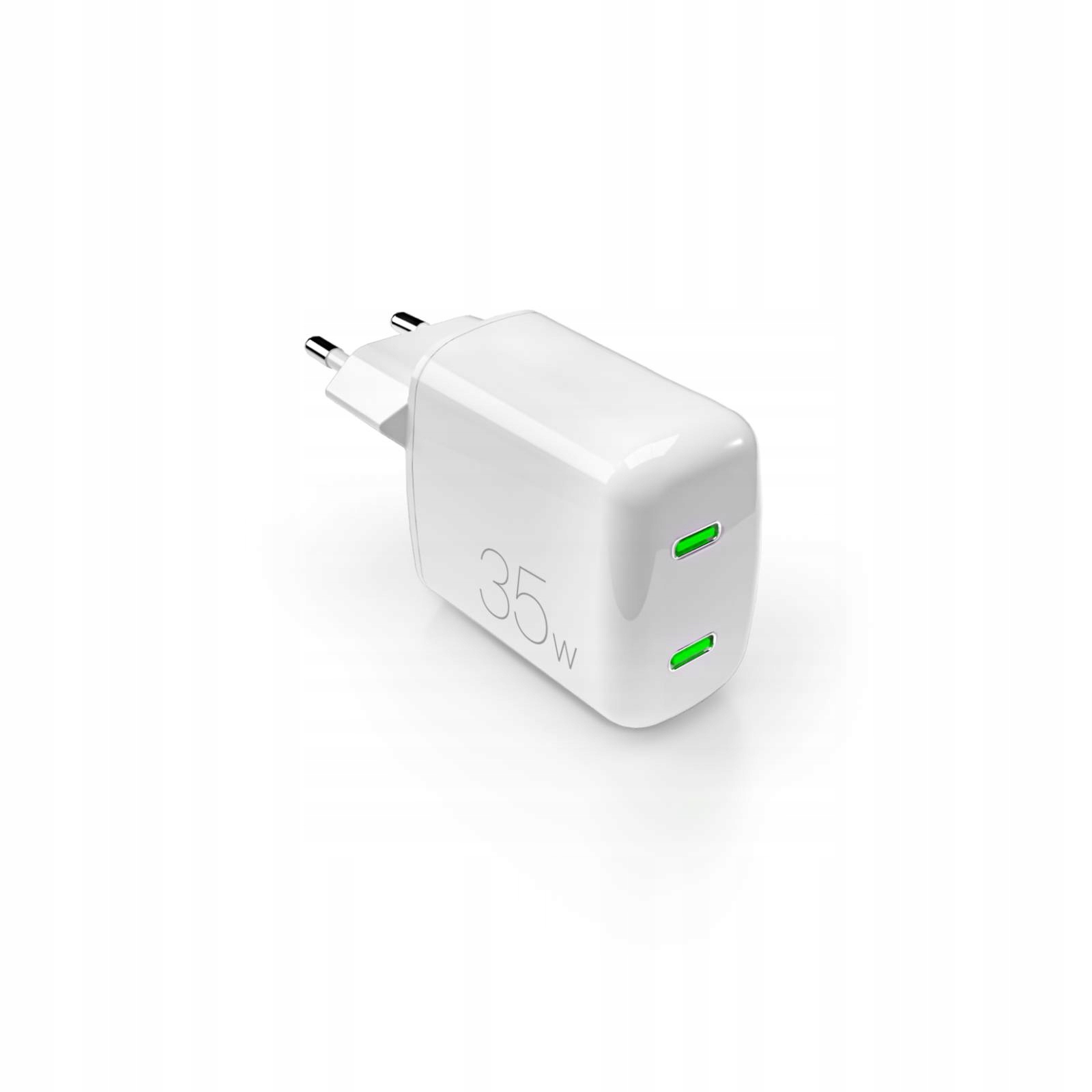 Nabíjačka 2xUSB-C GaN 35W MiniPro biela