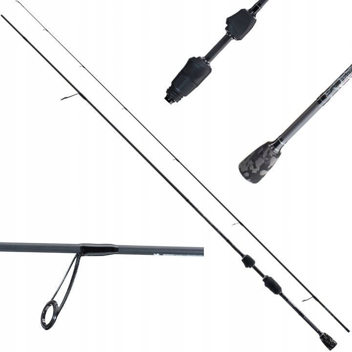 Spinningová Rybářská Tyč Mf Black Stream 1,80 m 0,5-5 g Carbon štika Okoń