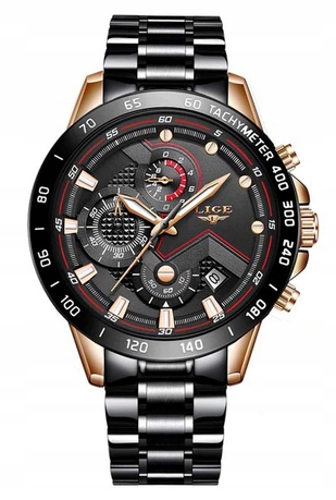 Pánské hodinky náramek datumovka stopky Sport