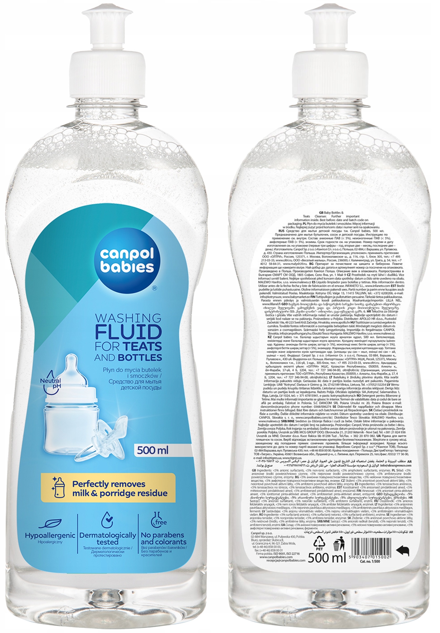 CANPOL Płyn do mycia butelek i smoczków zabawek 500ml