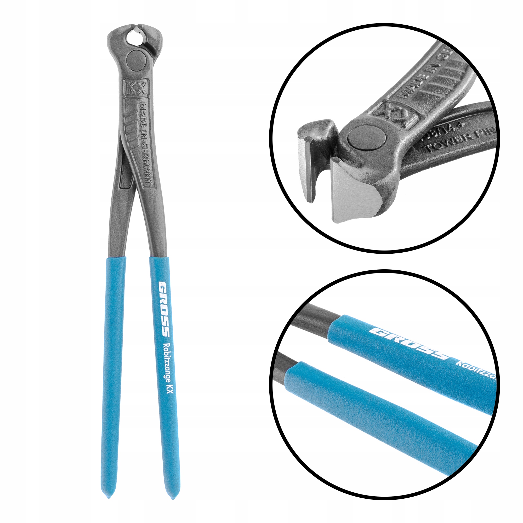 Čelní kleště ocelové odolné kleště 300 mm Gross