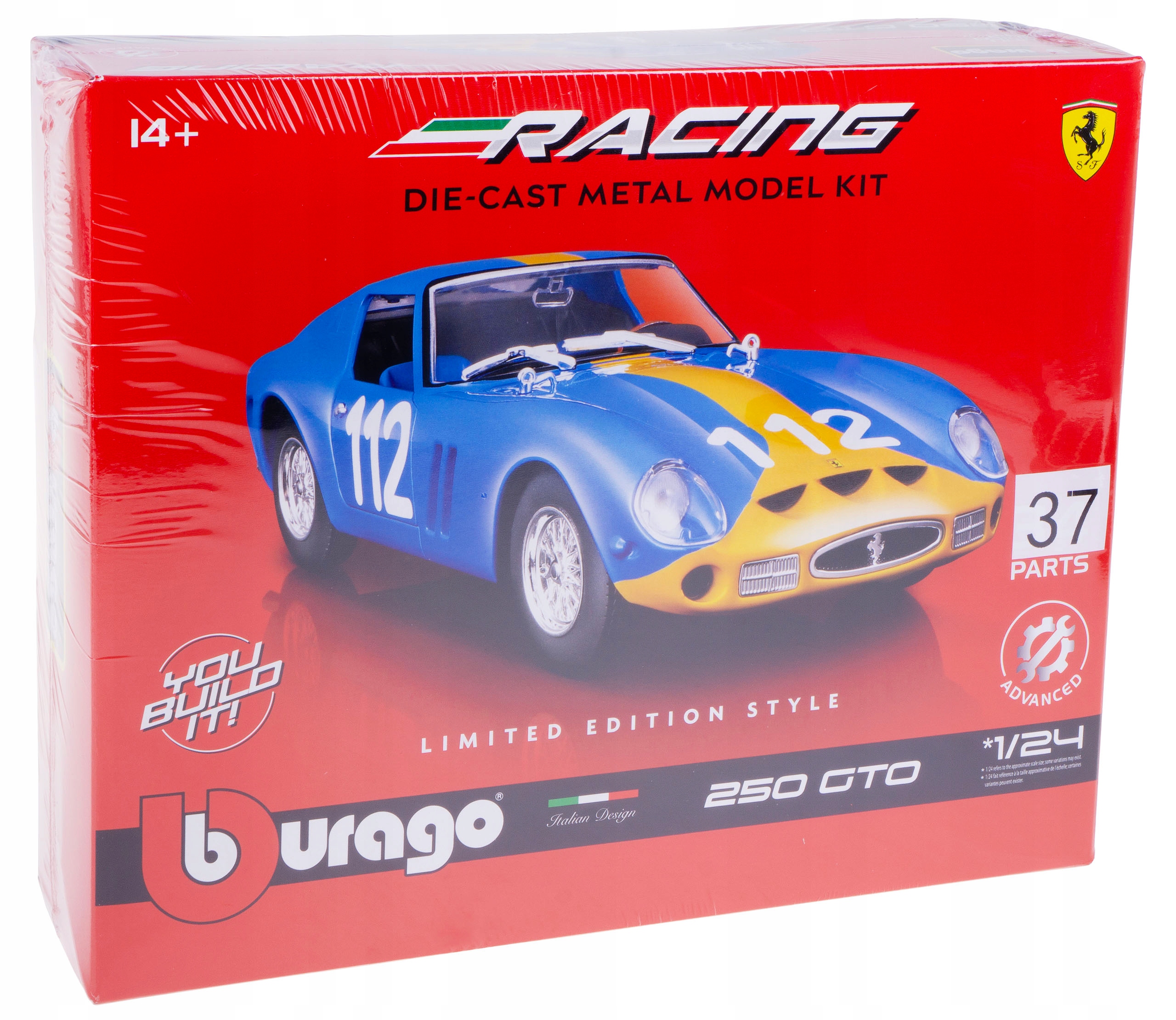 Ferrari 250 Gto Model Kovový Na Skládání Kit Bburago 1:24