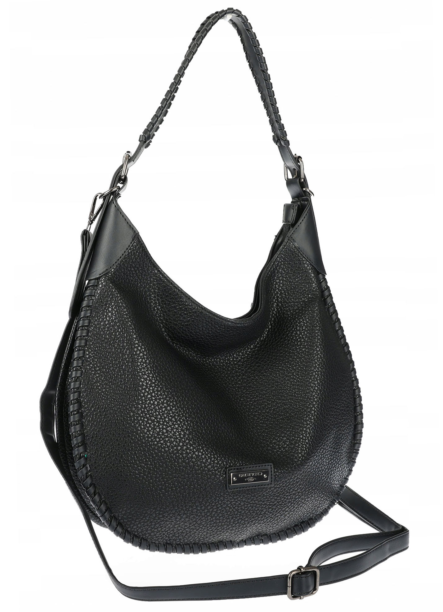 Torebka Damska Worek shopper włoska marka Charro pojemna CH5528 Czarna