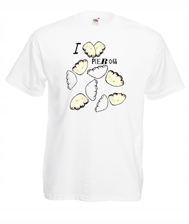 

M Koszulka Męska I Love Pierogi Pierożki Wzór