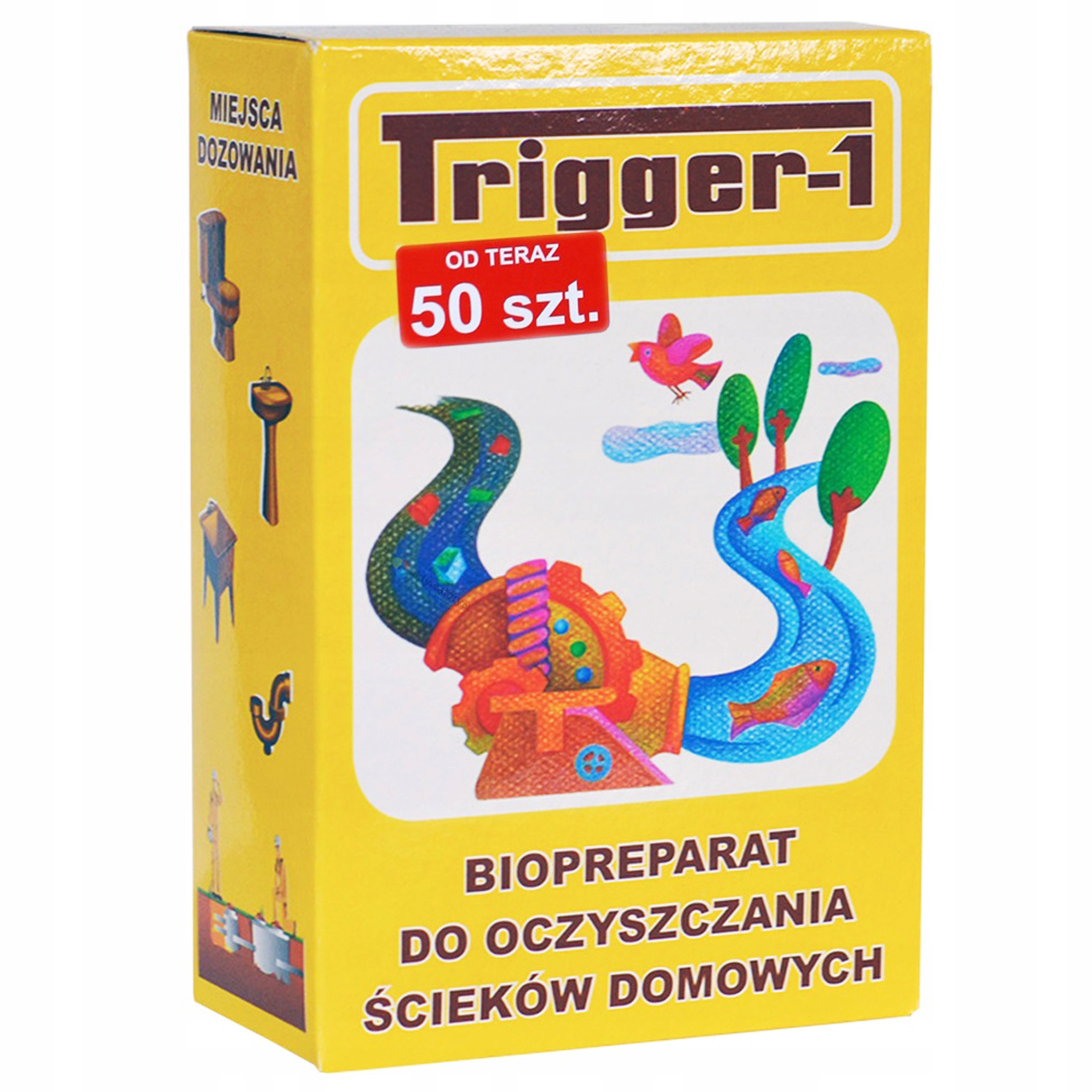 TRIGGER-1,50 Bakterie Enzymy Do Oczyszczalni Szamba 50 Saszetek Na Tłuszcz