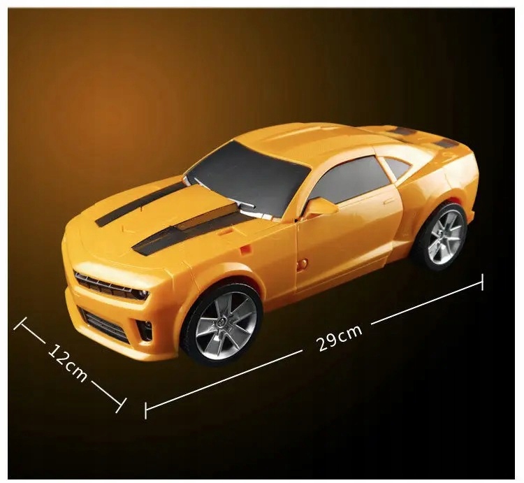 Robot samochód, Auto robot 2w1 żólty 42 cm Wiek dziecka 7 lat +