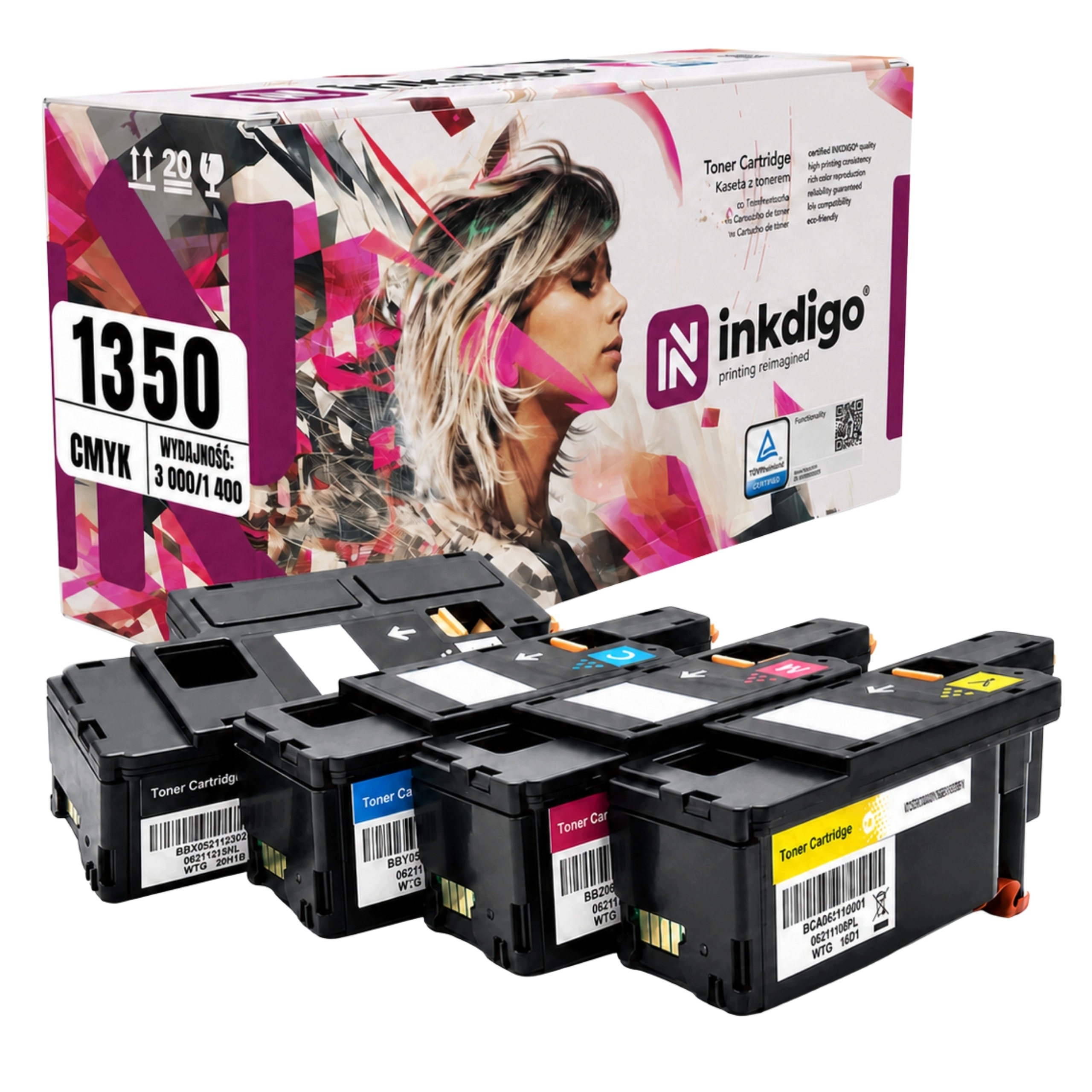 4x Toner pro Dell 1250c 1350cnw 1355cn C1760 C1765