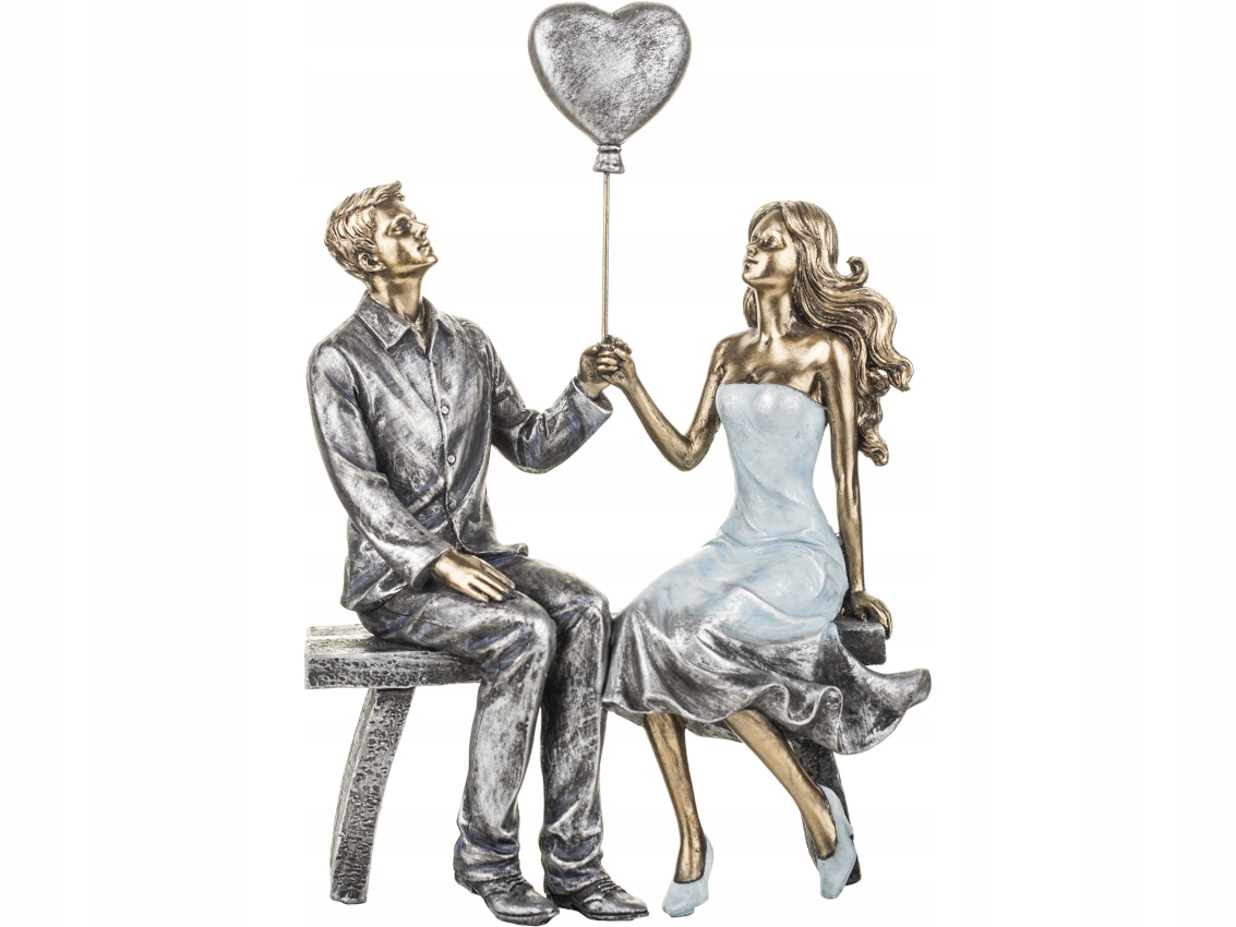Dekoracja Figurka PARA Z BALONEM - WALENTYNKI