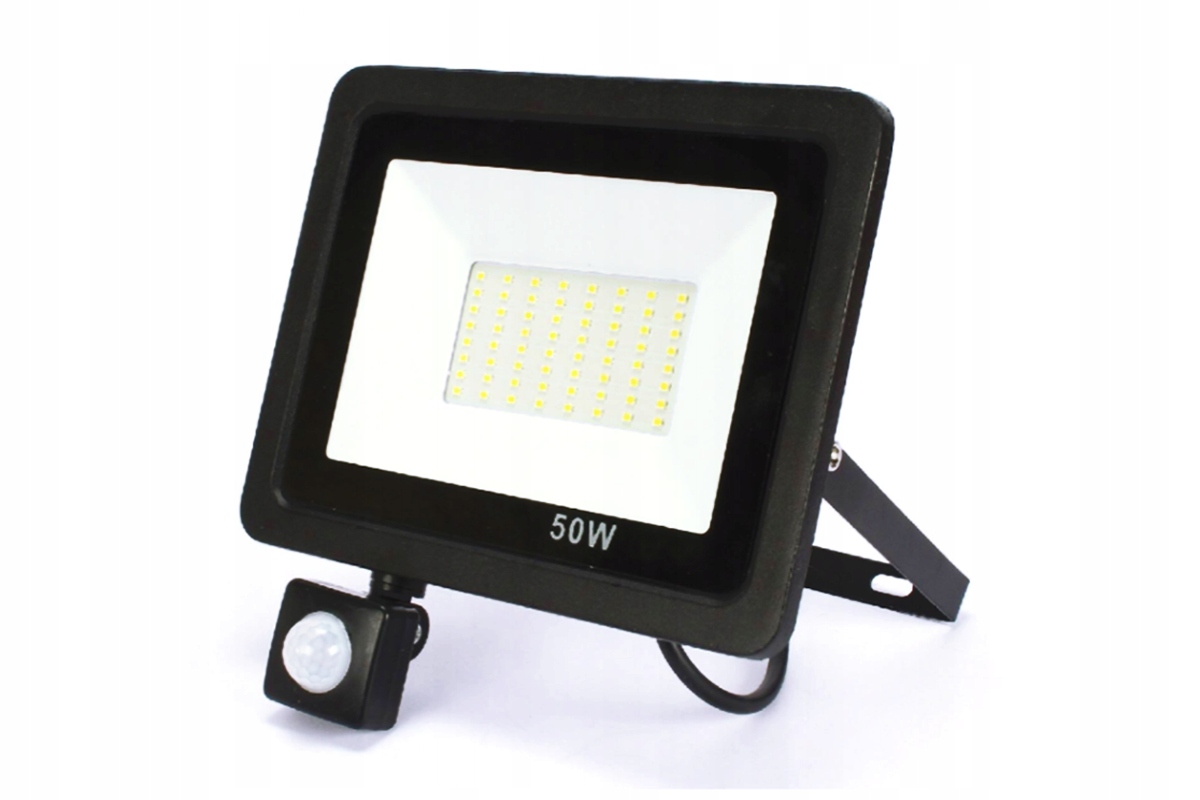 

Naświetlacz czarny Led 50W Neutralny z czujnikiem