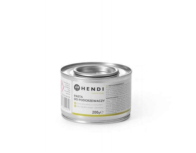 Pasta pro ohřívače Hendi 72 x 200 g, 3 hodiny hoření, bio alkohol