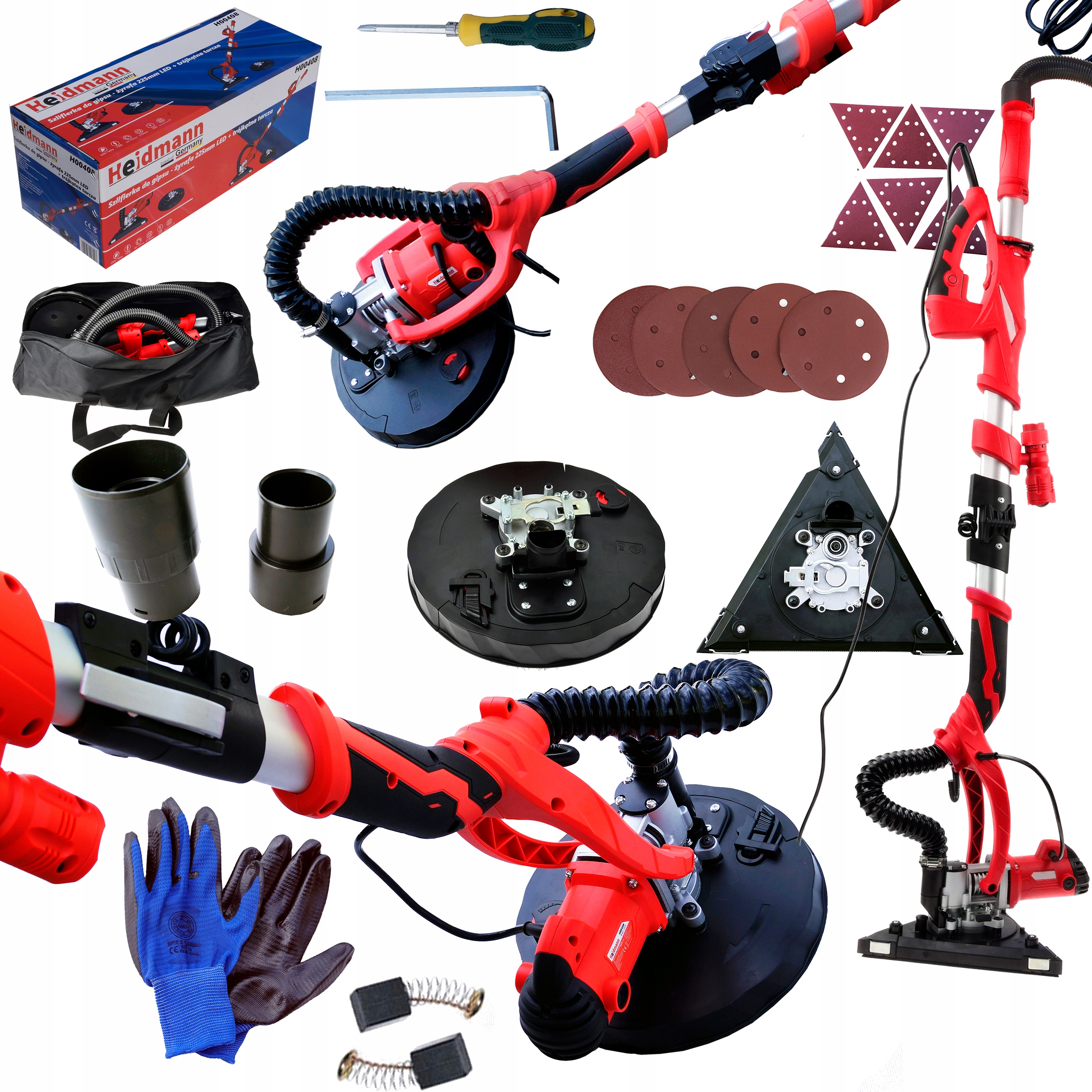 SZLIFIERKA DO GŁADZI GIPSU ŻYRAFA LED HEIDMANN 255 DUŻA