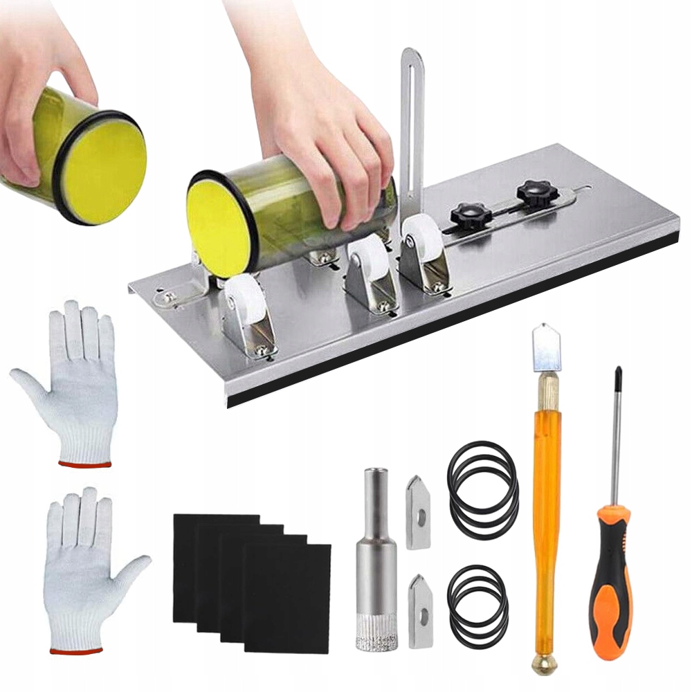 Stroj Na Řezání Skleněných Lahví L-shaped Glass Cutter Nerezová Ocel