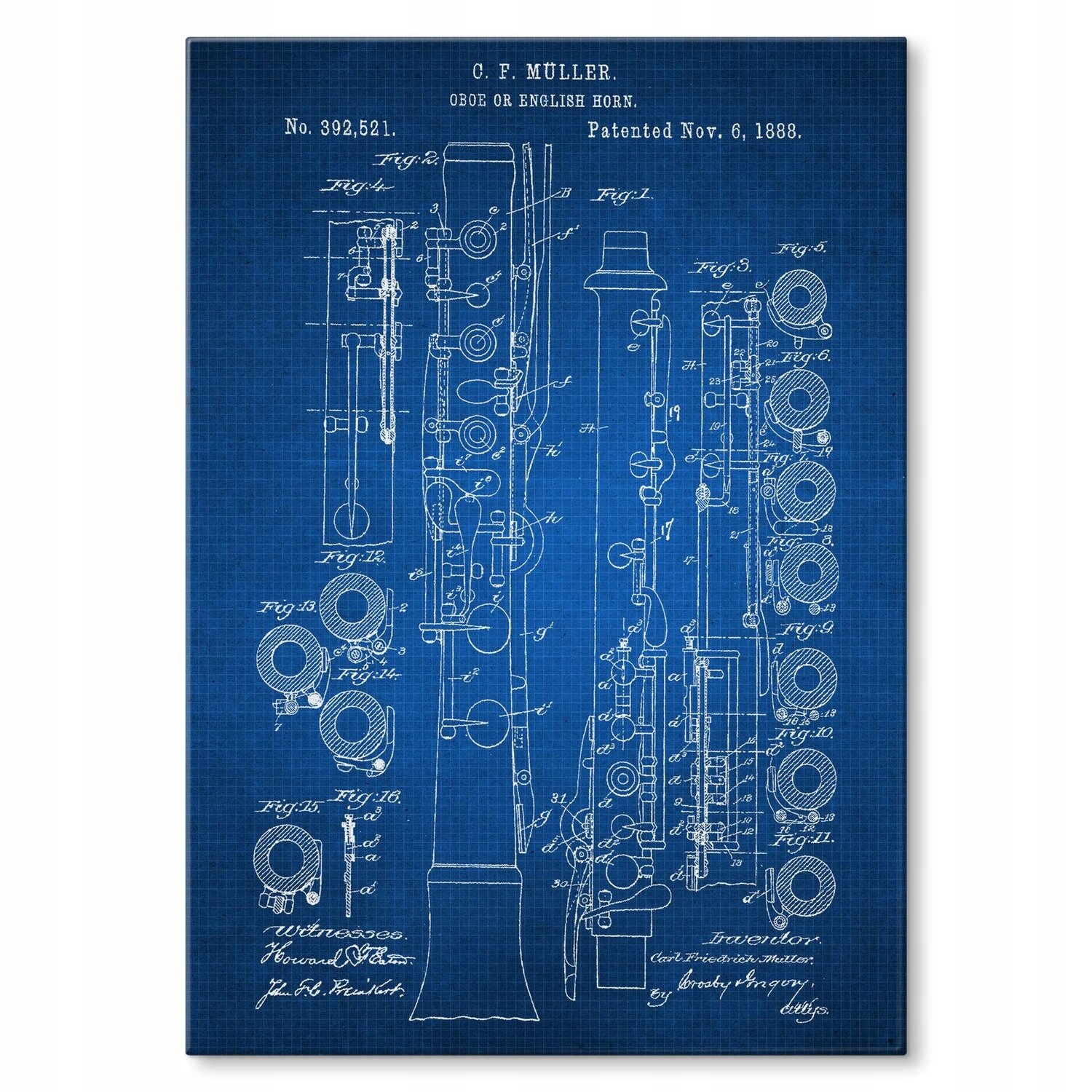 Kovový plakát Oboe English Horn Tech Szyld Plech 42 x 59,4 cm Dárek