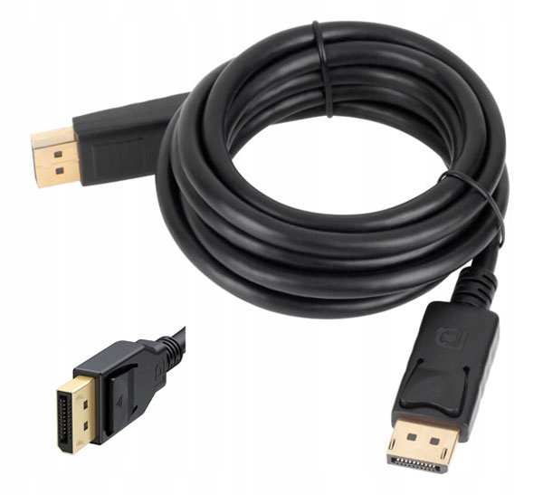 KABEL DisplayPort 4K HD 3D DP-DP Pozłacany 1,5m