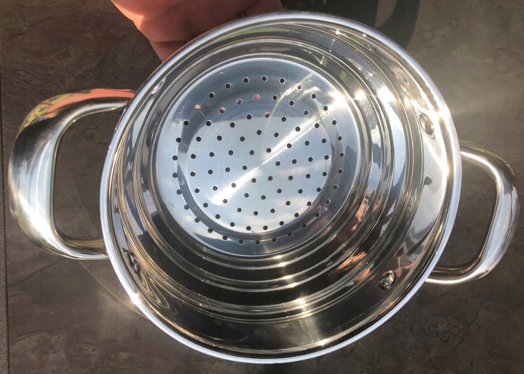 SITO DO GOTOWANIA NA PARZE METALOWE STALOWY WKŁAD NA GARNEK 20,18,16 cm Kod producenta Metalowe sitko na parę garnek koszyk