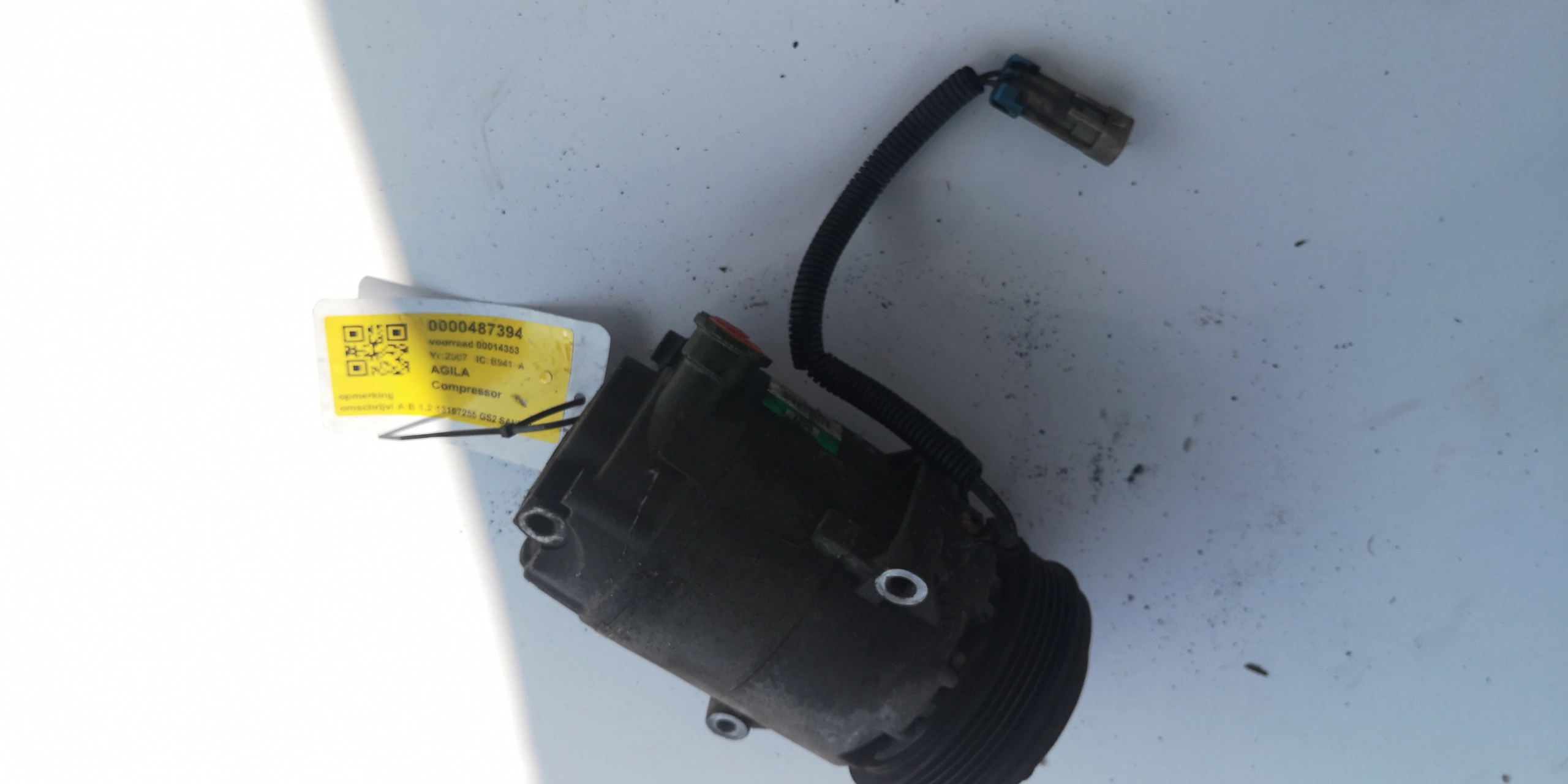 OPEL AGILA 1.2B 13197255 2007 compressor; KLIMATYZAC