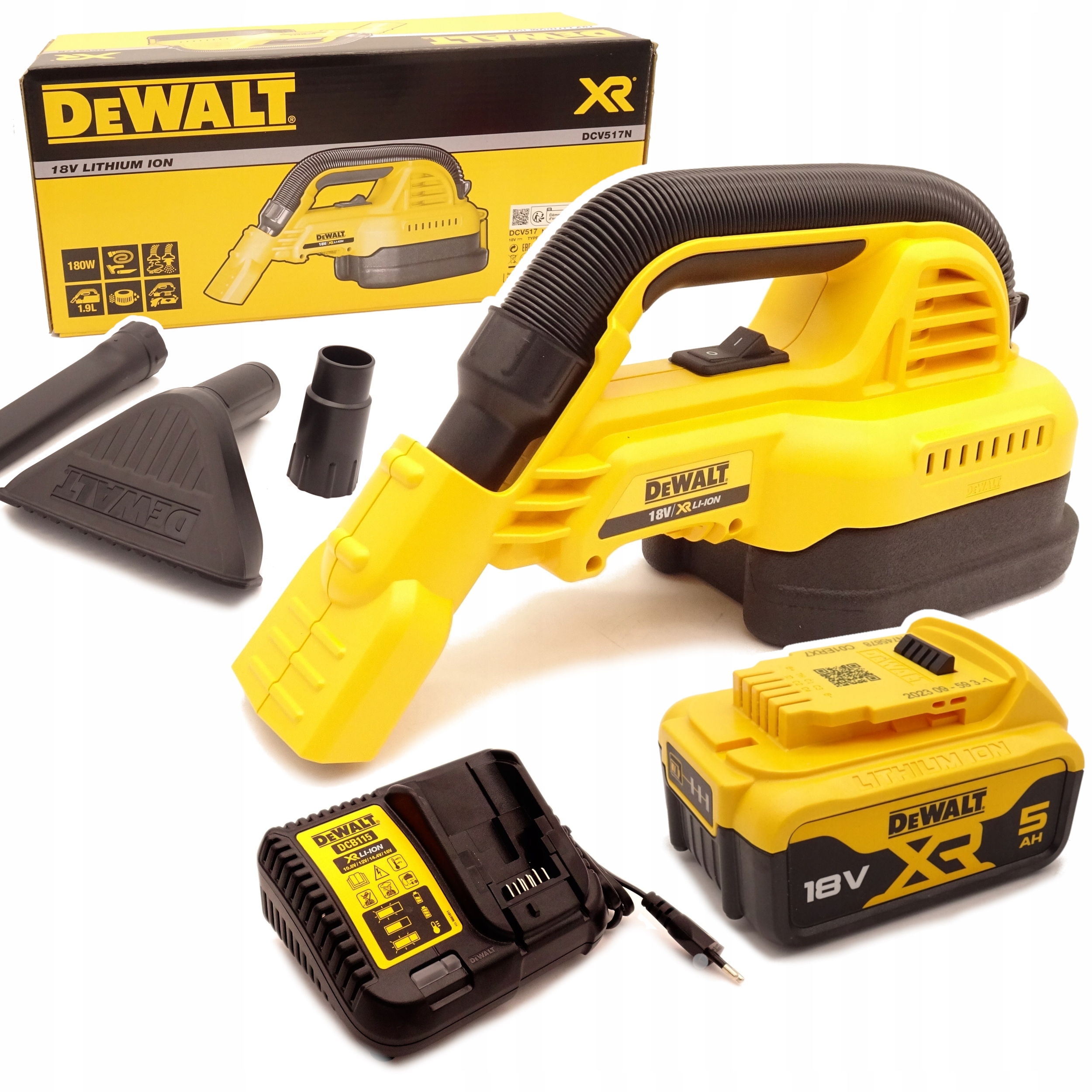 DeWalt DCV517P1 Akumulátorový průmyslový Vysavač 18V Xr 180W