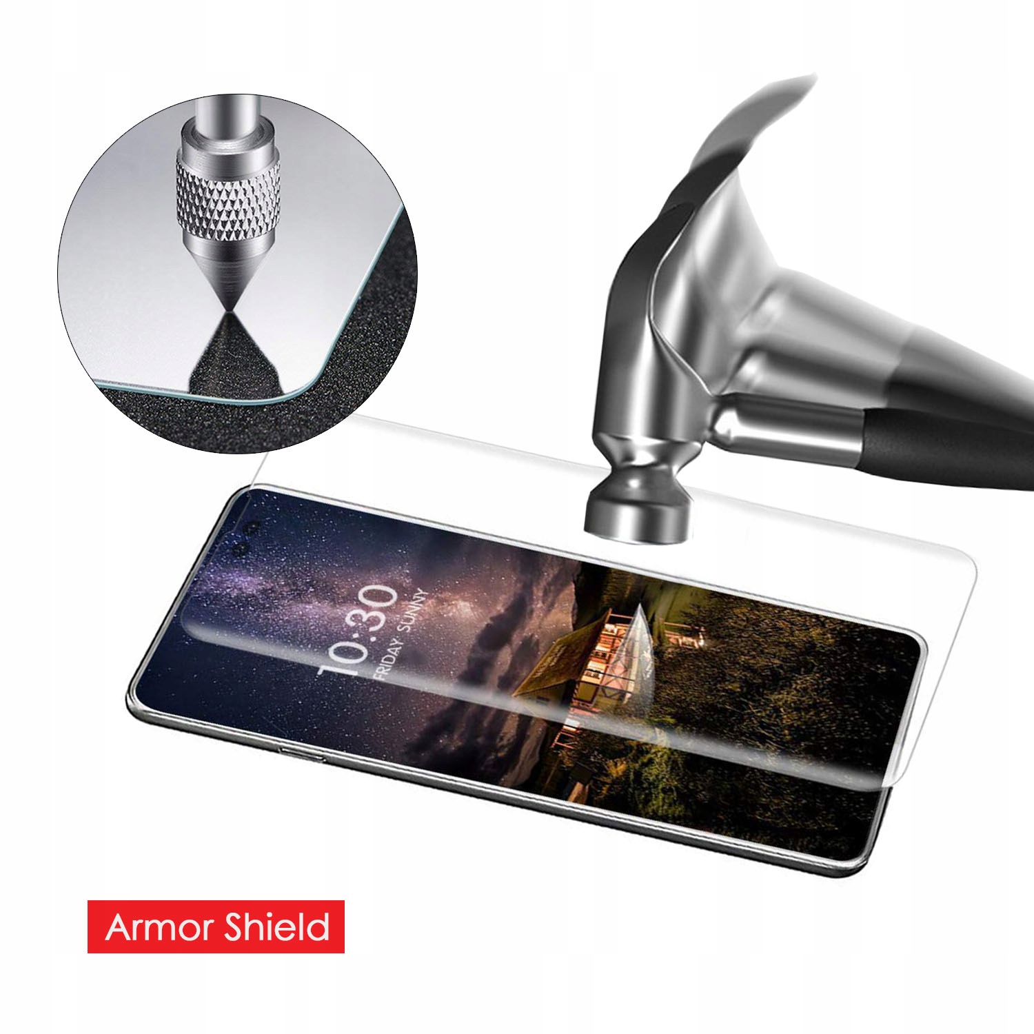 3w1 NAJMOCNIEJSZE SZKŁO PANCERNE SZYBKA NA TELEFON ONEPLUS 9 PRO Rodzaj szkło hybrydowe