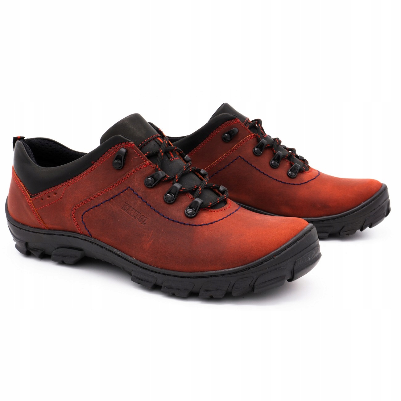 

Buty Męskie Skóra Trekkingowe 36 Czerwone 40