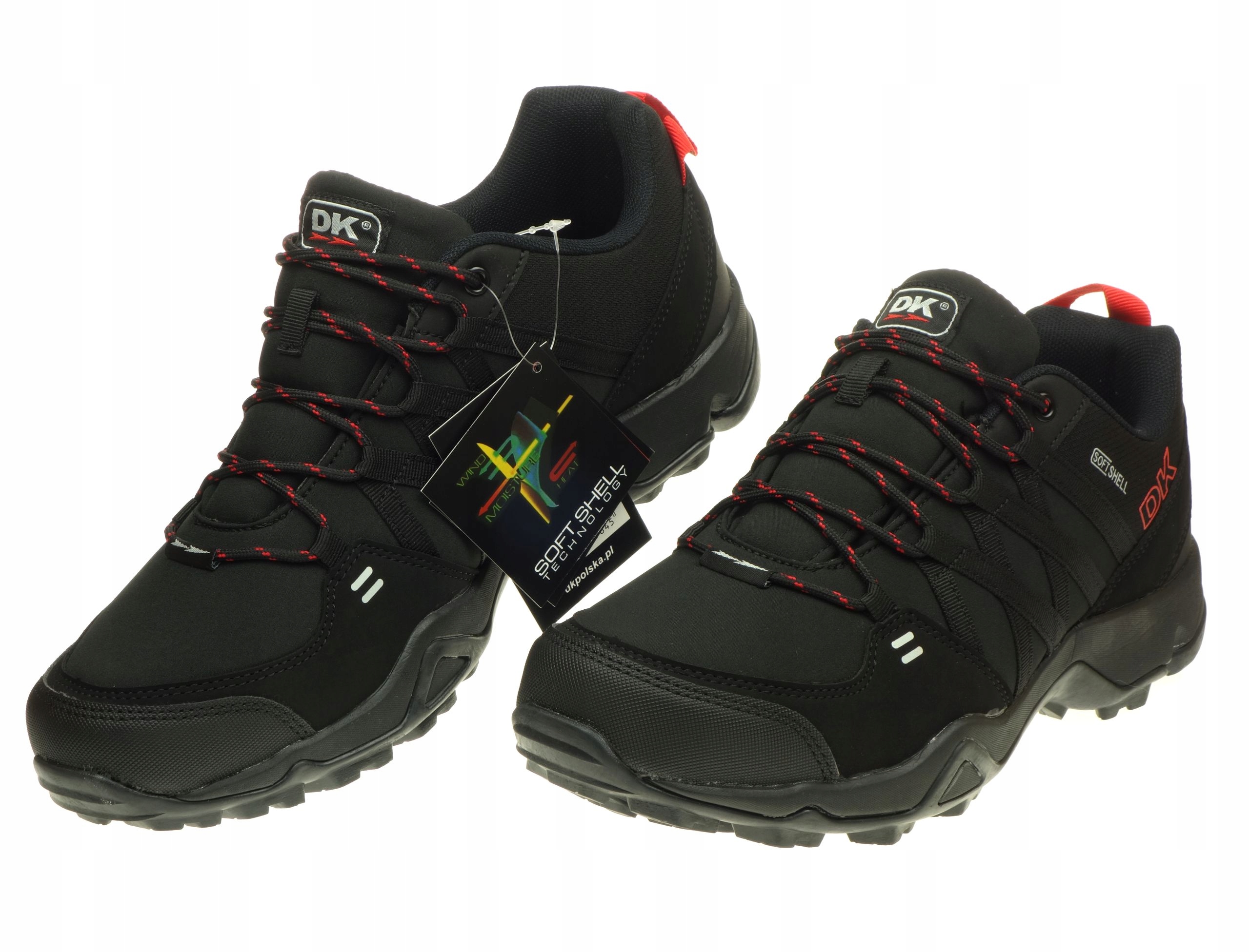 Buty Męskie Trekkingowe DK VB17282 SWAT SoftShell OUTDOOR Blk/Red 44 Marka DK