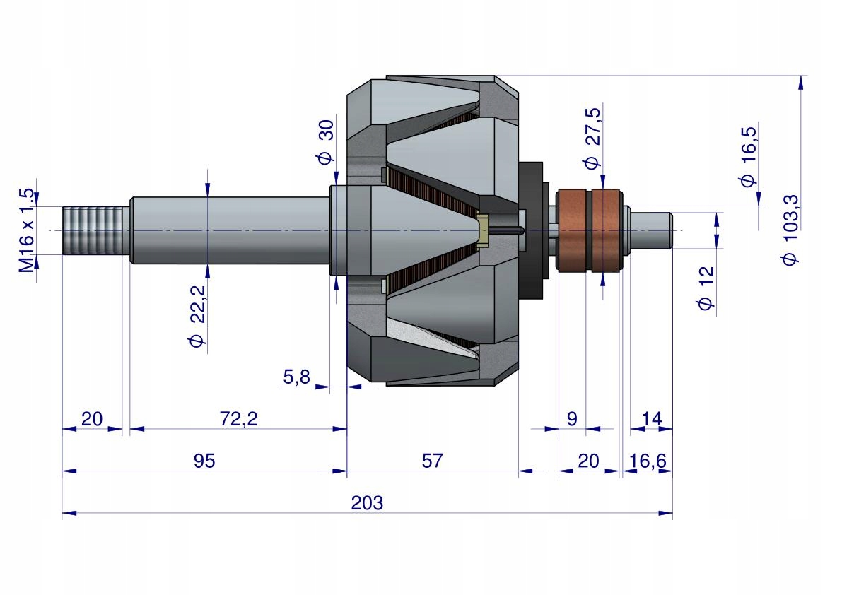 Wirnik alternatora 0120468055EX Nowy Typ EXPOM KWIDZYN eu Producent części Rolmar