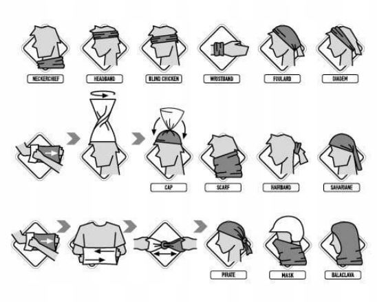 Chusta Buff Original US Afgan Graphite Kolekcja Original