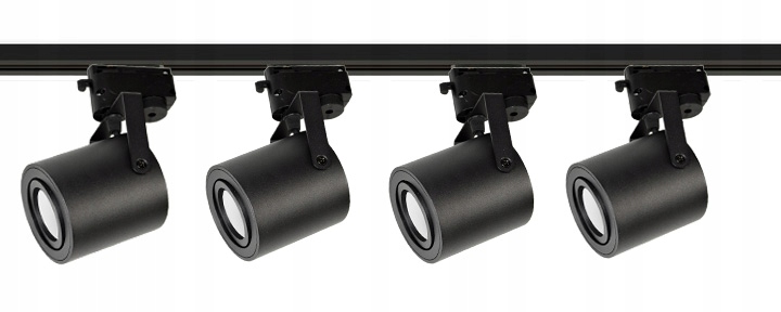 4x SPOT REFLEKTOR GU10 SZYNOPRZEWÓD 2m na szynę 1f