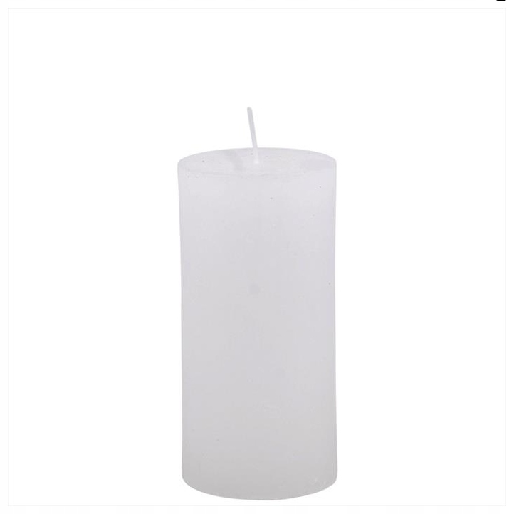 

Świeca Ozdobna Biała Walec 12x6cm Biała