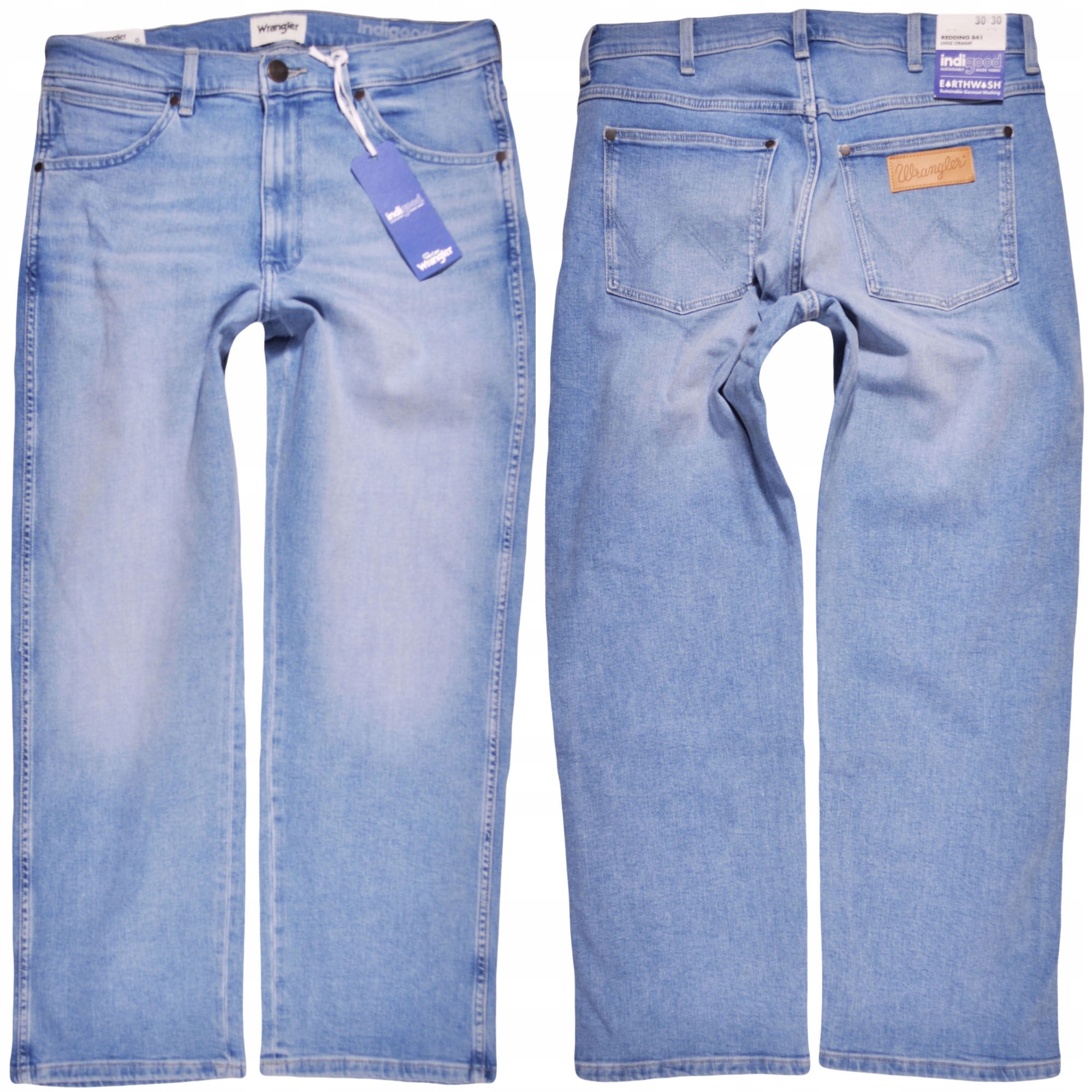Wrangler kalhoty rovné modré Regular džíny Redding W30 L30