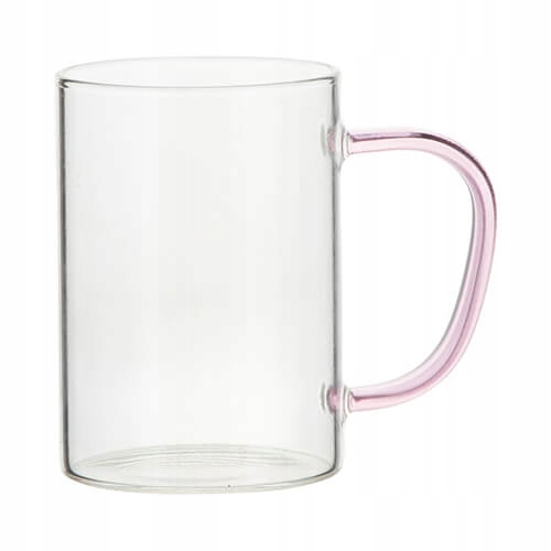 

Szklanka 360 ml z różowym uszkiem do sublimacji