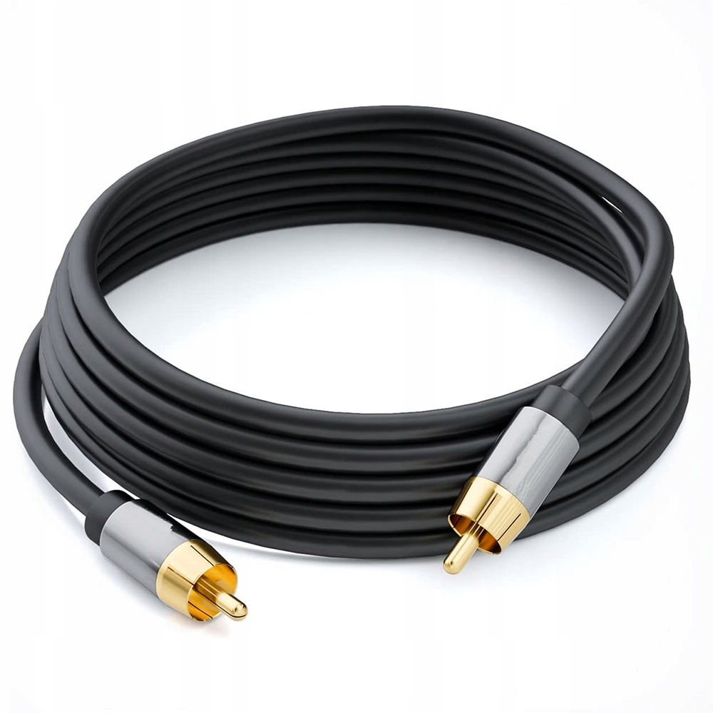 Przewód Kabel COAXIAL 2x RCA cyfrowy Audio Audio HiFi SPDIF 100cm 1metr Model 1m Przewód Kabel COAXIAL 2x RCA Novaza Tech