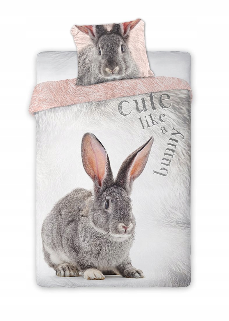 

Pościel Dwustronna 140x200 Królik Bunny Królikiem