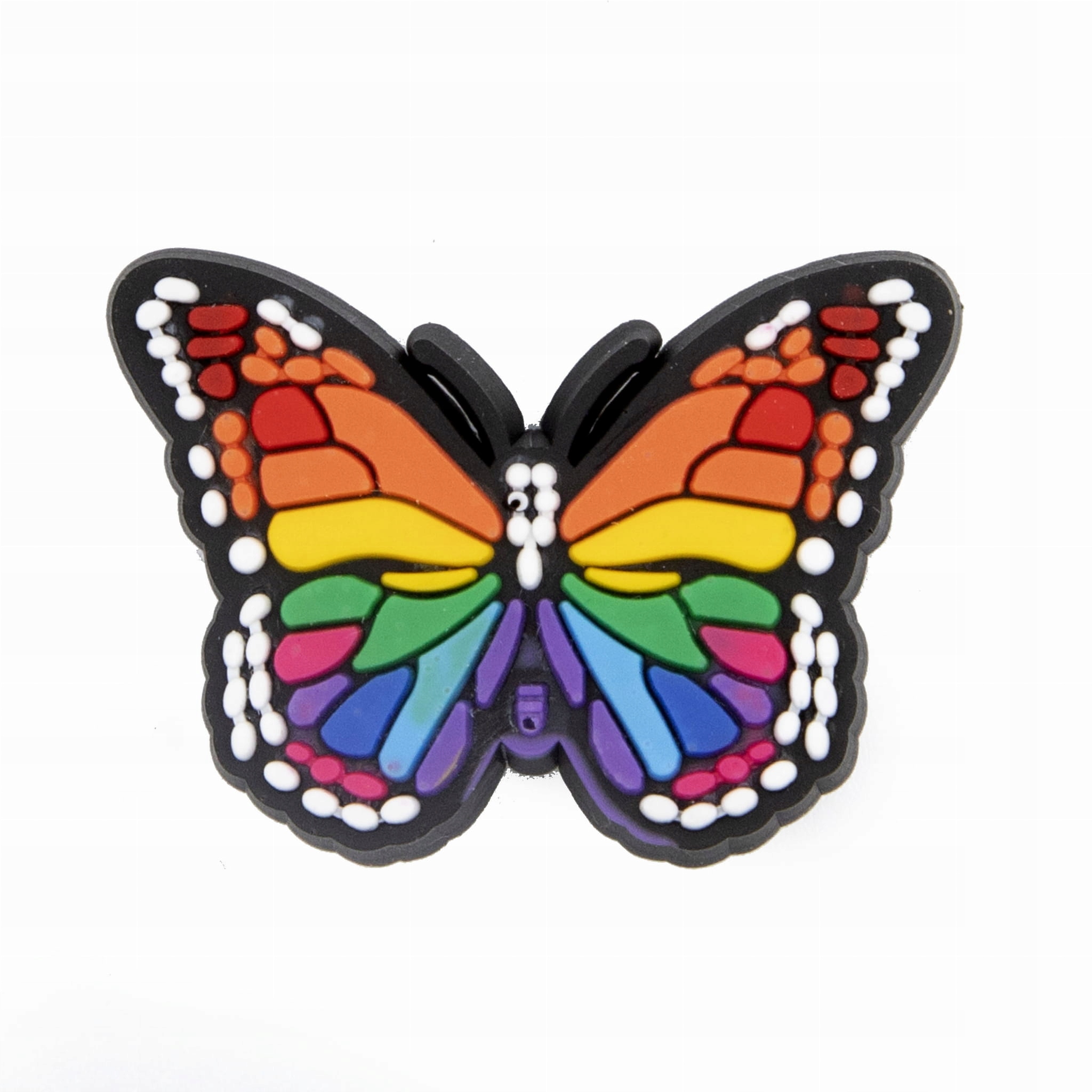

Motyl tęczowy przypinka do crocs, kroksy, ozdoba