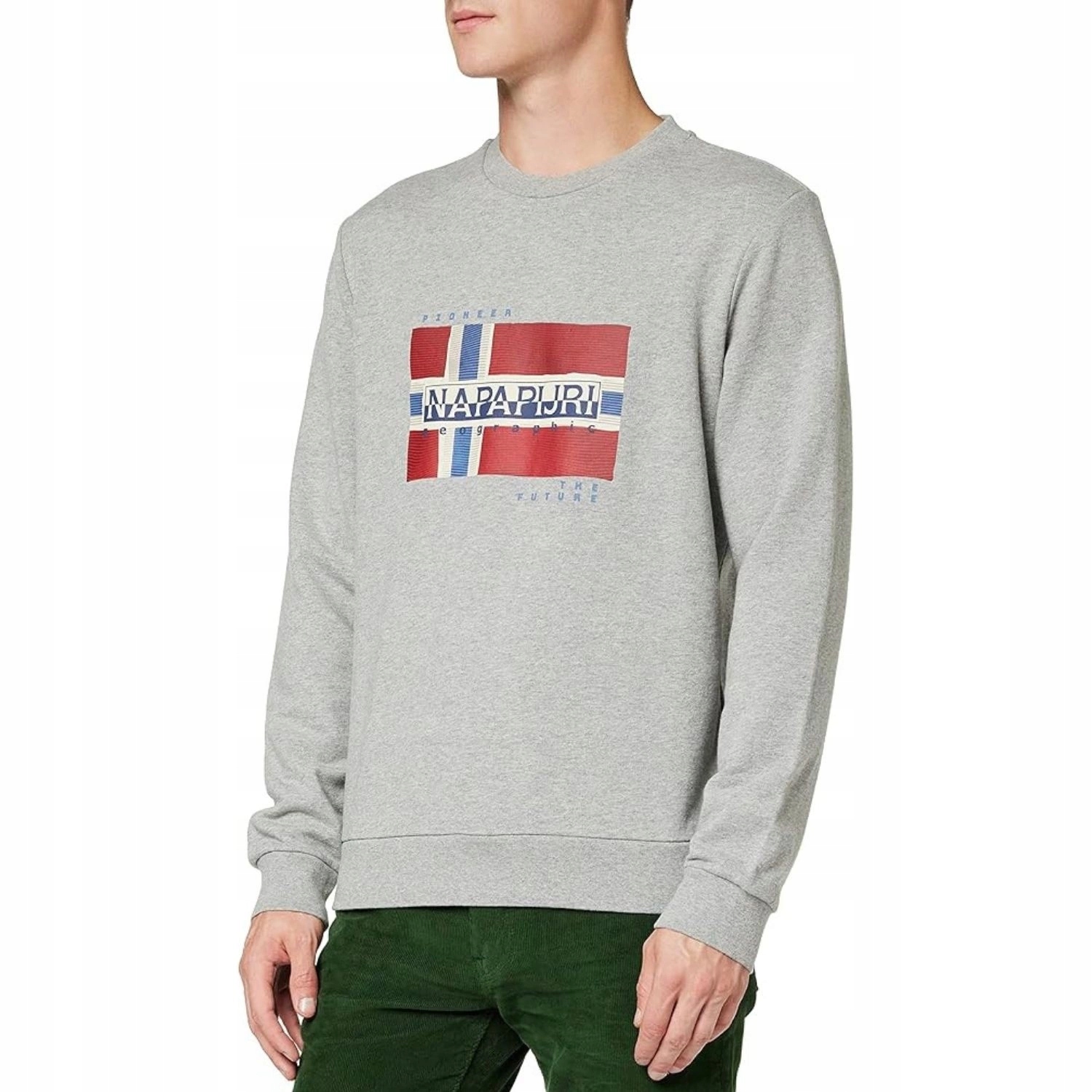 Pánská mikina s kapucí Napapijri Bilo, šedá bavlna, vel. S