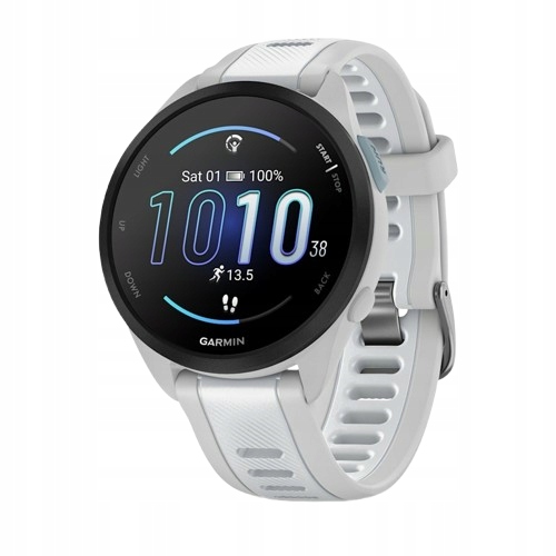 Smartwatch Garmin Forerunner 165 Music Gps 43 mm Amoled 5 Atm biały
