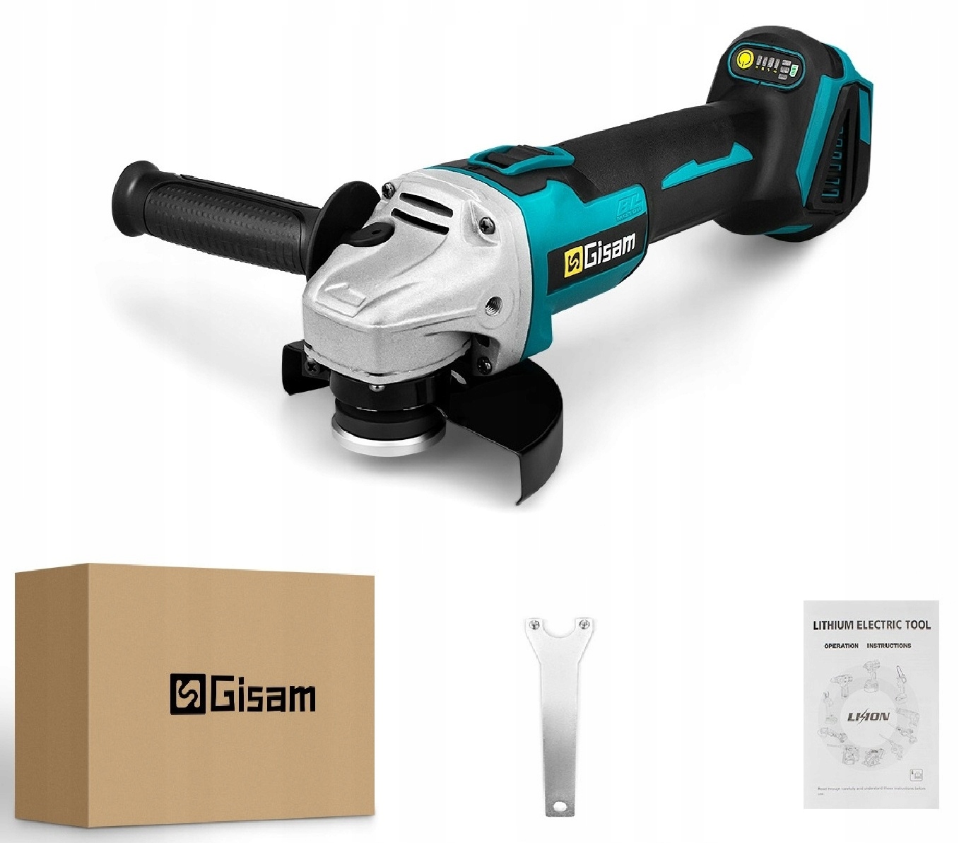 Bezszczotkowa szlifierka kątowa 125 mm akumulatorowa, cięcie/polerowanie