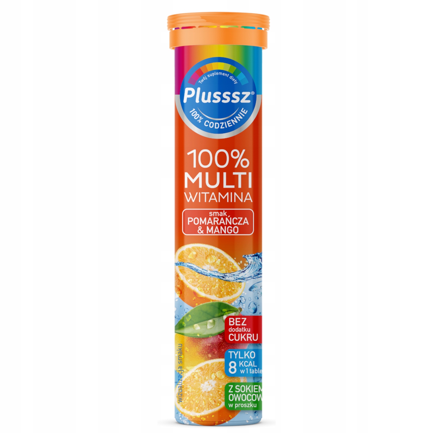 Výživový doplnok PLUSSSZ 100% Multivitamín Pomaranč Mango 20ks