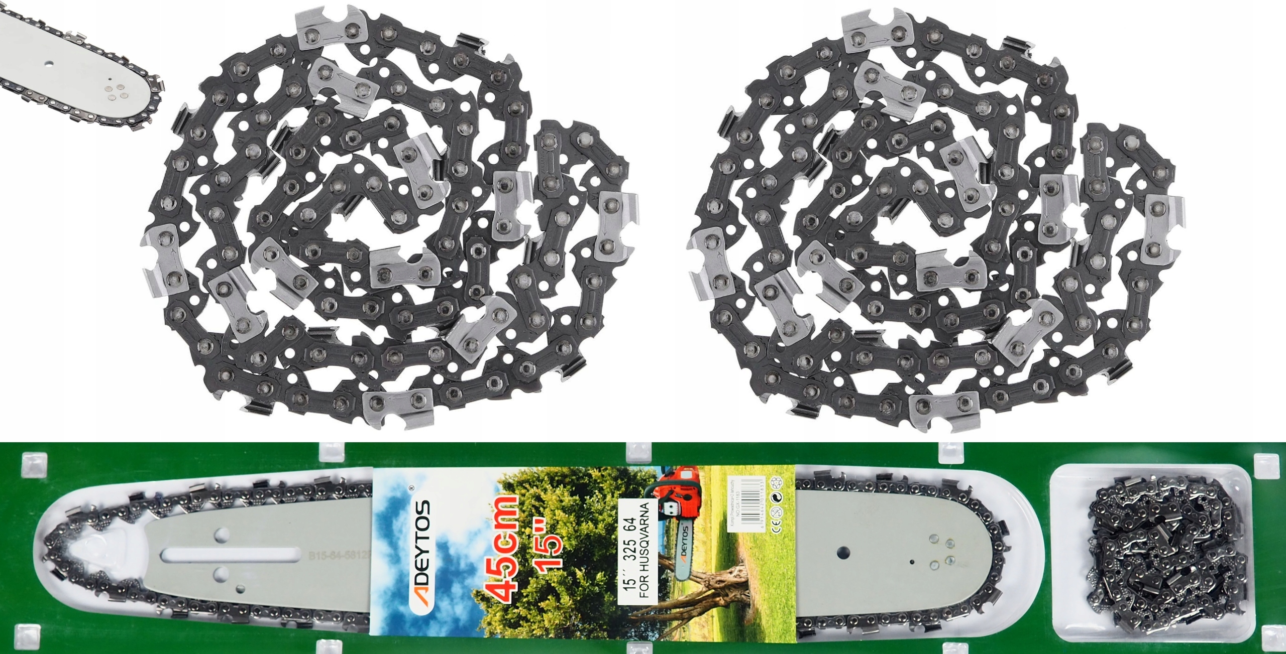 

Prowadnica Do Piły 2 Łańcuchy 45cm 15'' 64 1,5 325