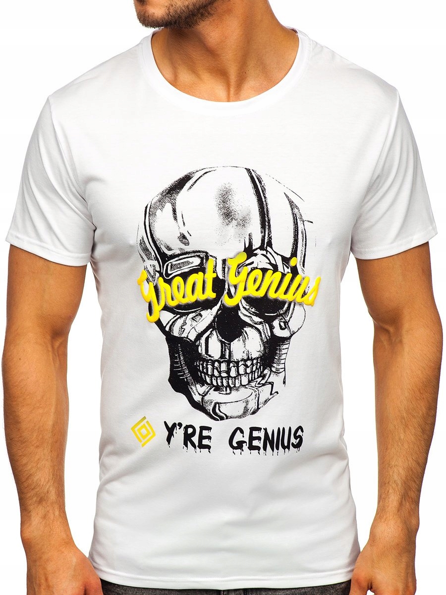 

T-shirt Męski Z Nadrukiem Biały Y70012 Denley_l