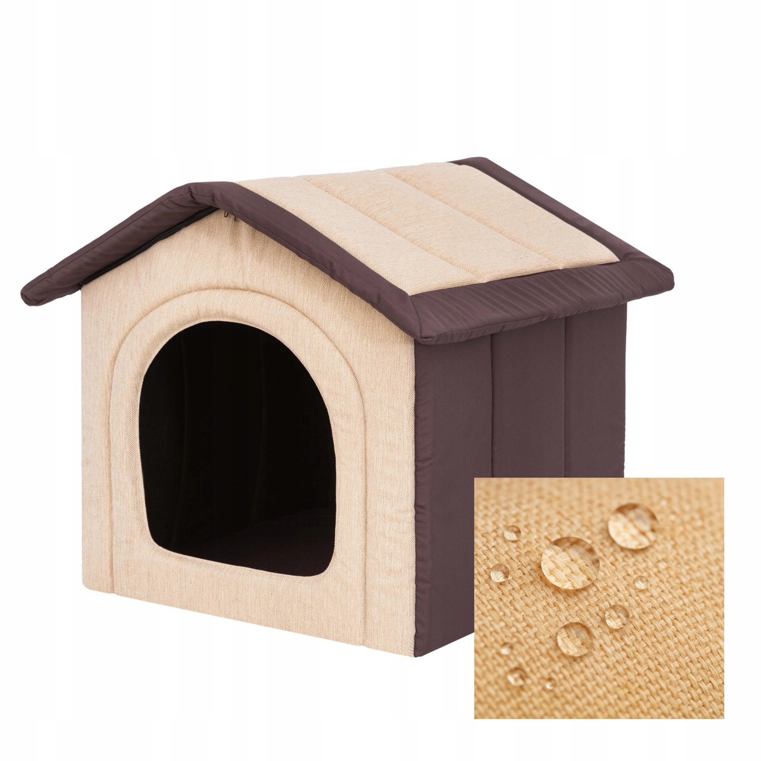 Levně Domeček pro psa z materiálu – praktická bouda pelíšek – R4 – 60 x 55 cm