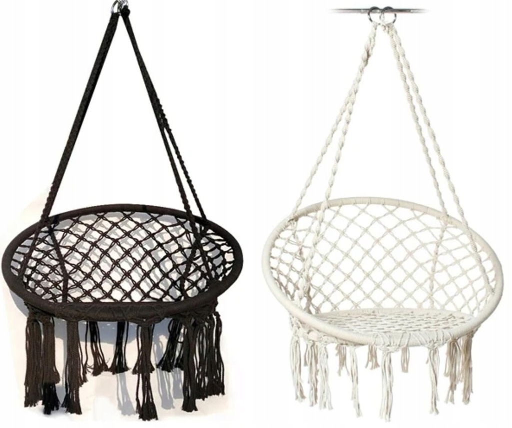 Závěsné křeslo zahradní houpačka Barvy čapí hnízdo