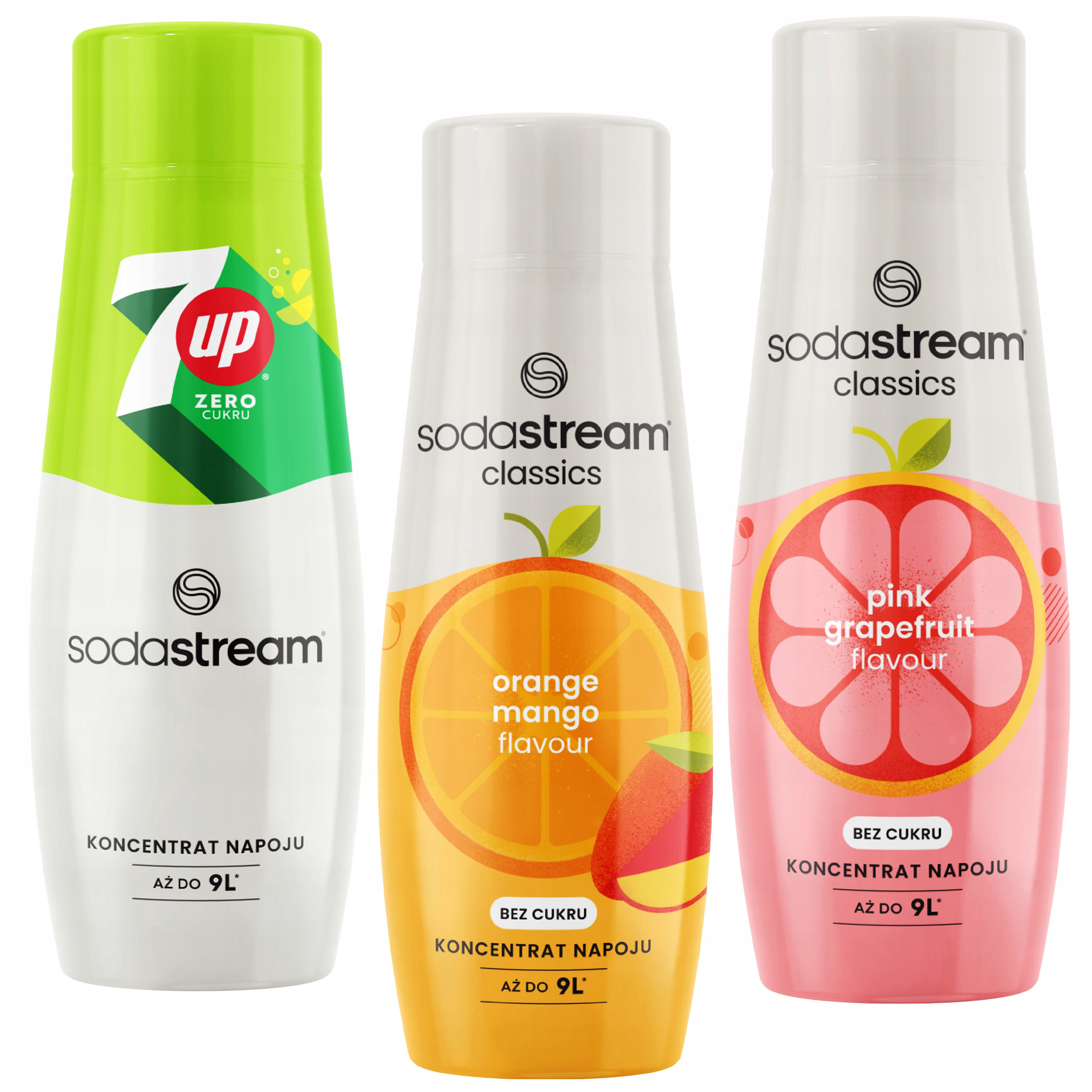 Levně 3-PAK 7UP Mango Grapefruit SodaStream sirupy do vody 3 příchutě bez cukru