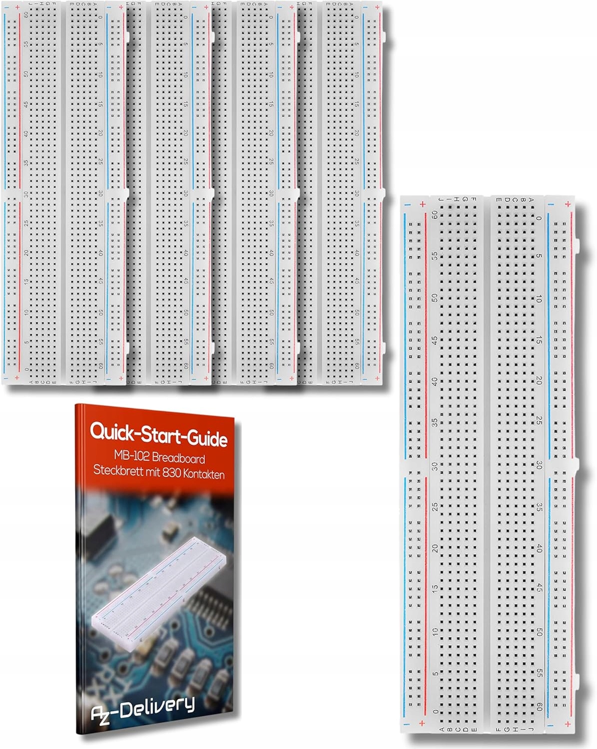 K968 AZDelivery 5x MB-102 breadboard z 830 stykami do Arduino i Raspberry