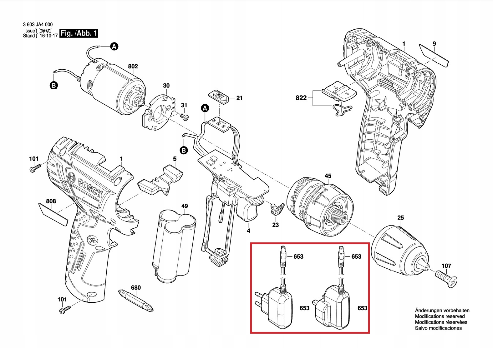 Bosch adapter do ładowania do akumulatorowego wkrętaka PSR 10,8 LI-2 Kod producenta 2609005140