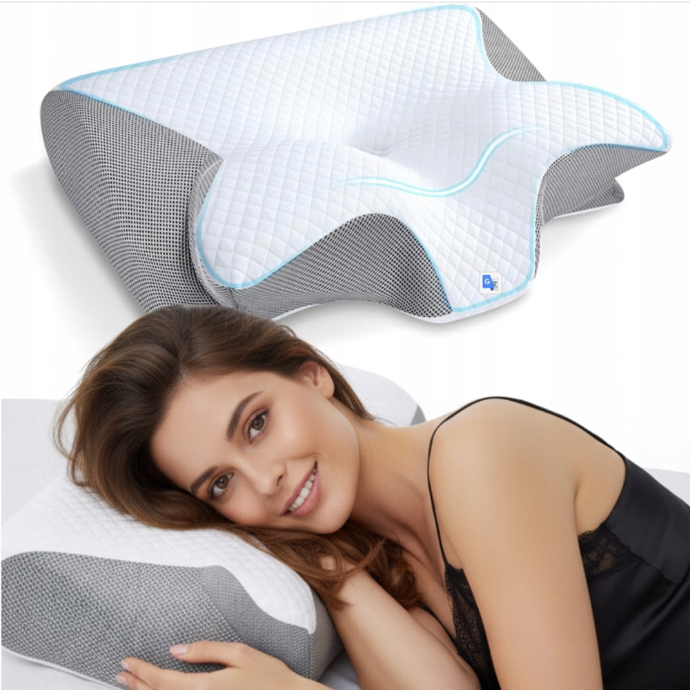 Ortopedyczna Poduszka Do Spania Pianka Memory Profilowana Do Spania Na Boku