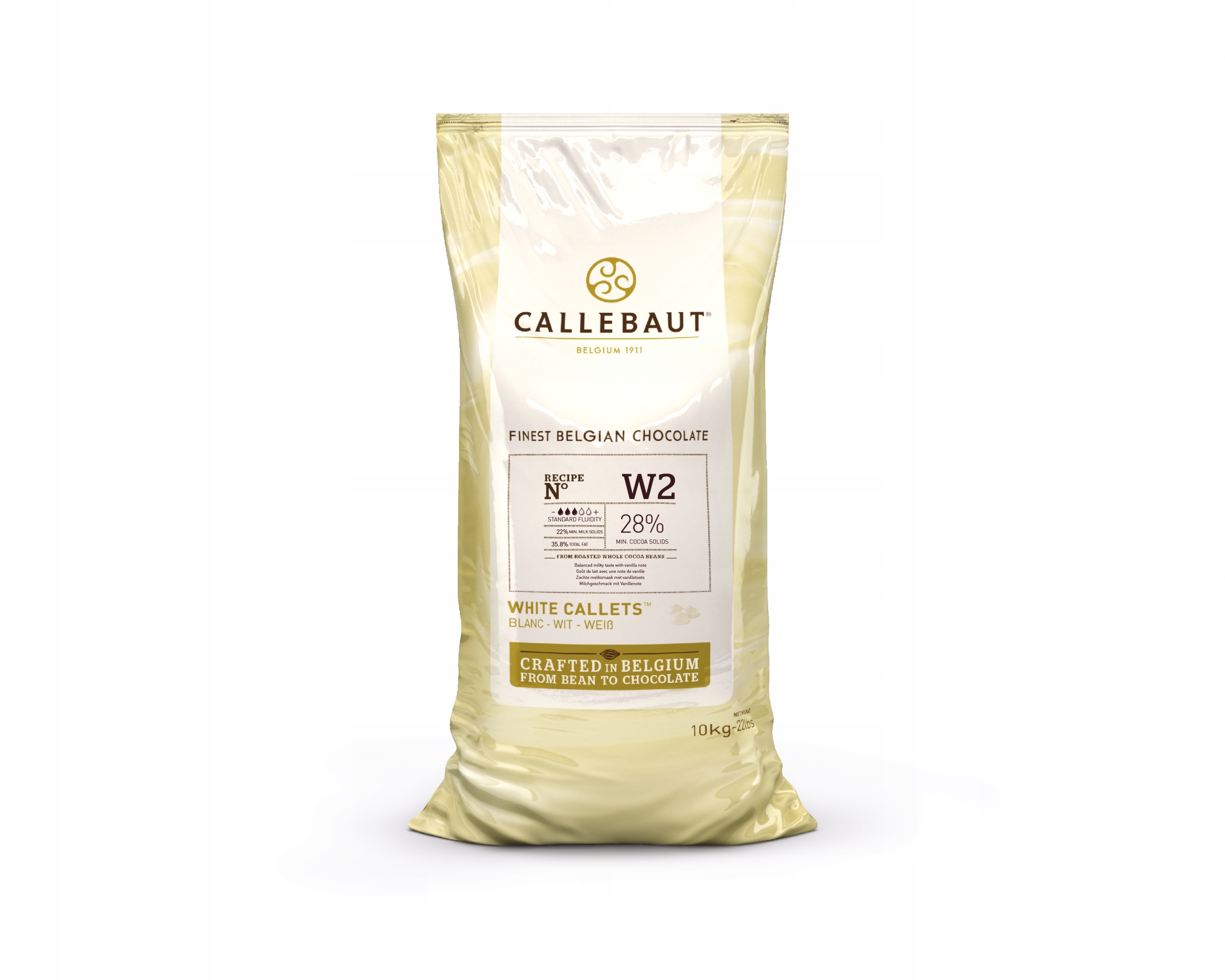 Levně Čokoláda v kaletkách Callebaut bílá 28 % W2NV-01B 10 kg