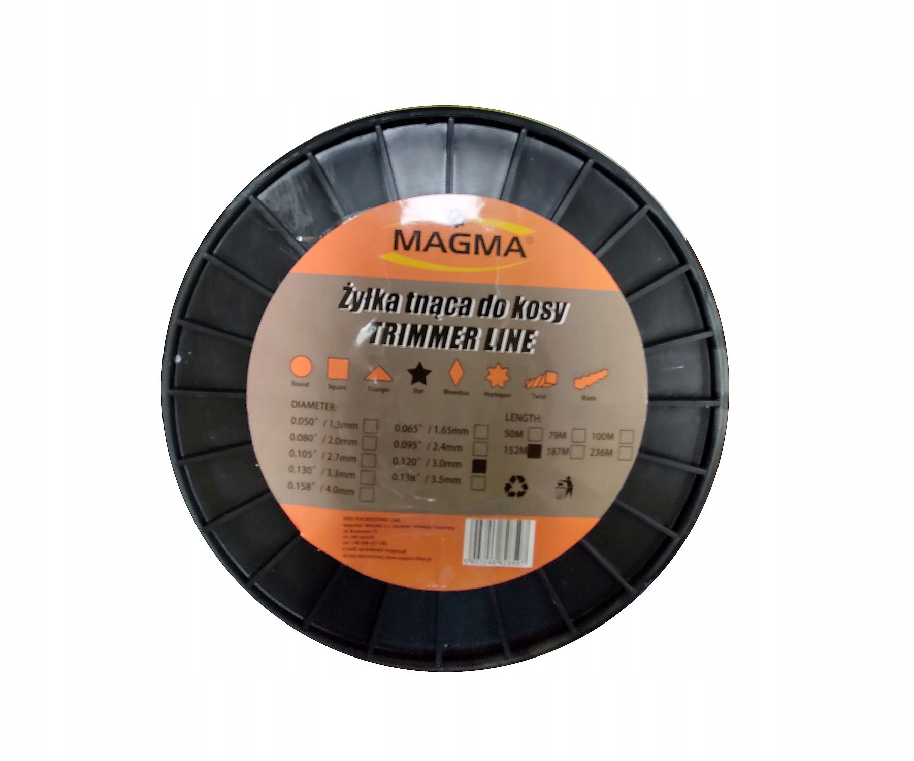 

Żyłka tnąca do kosy gwiazdka pięciokąt 152 m 3,0mm