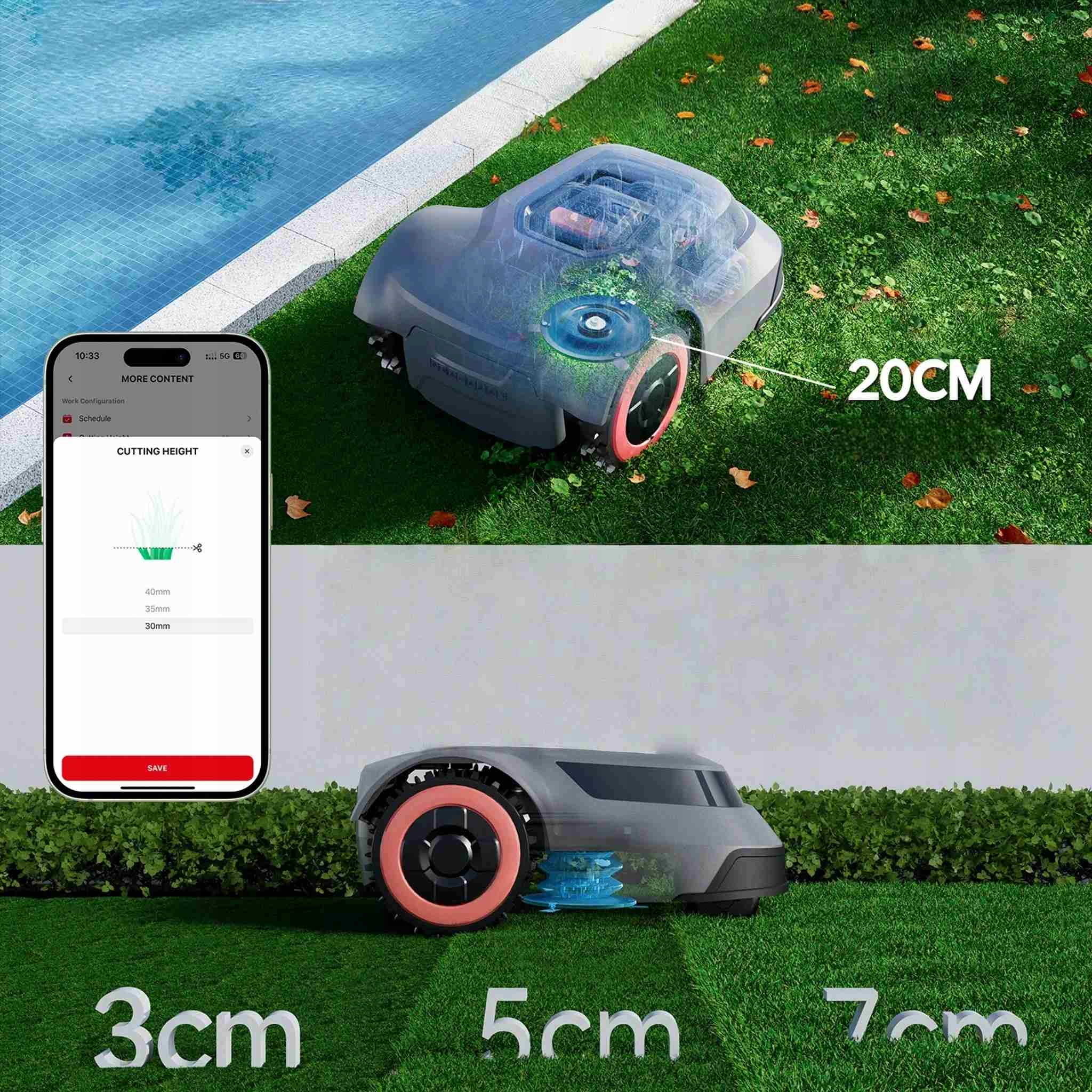 Robot Koszący Kosiarka automatyczna Redkey MGC500 Aplikacja BT Wi-Fi 800M2 Marka inna