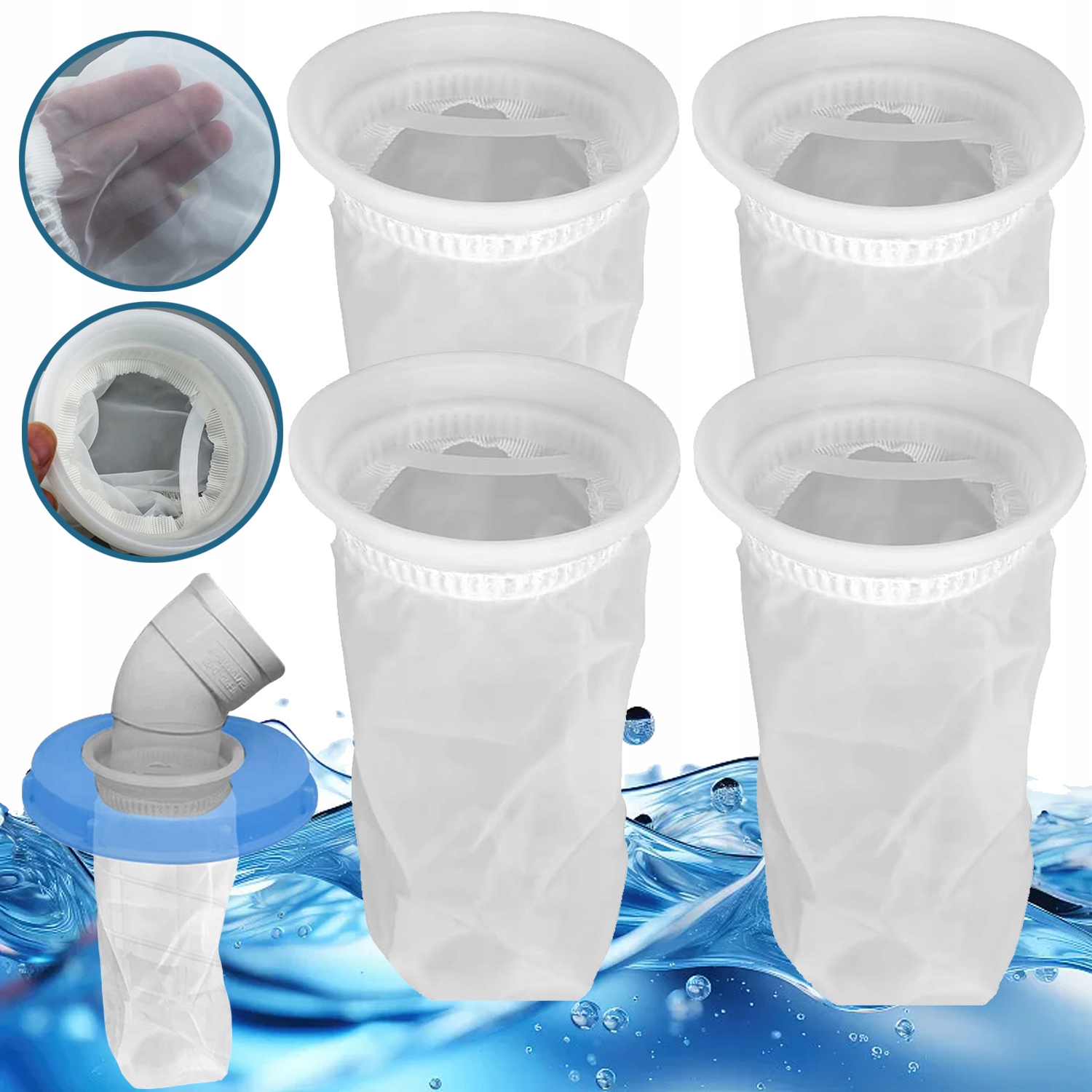 4 SZTUKI FILTRÓW ZAPASOWYCH IBC, FILTR NYLONOWY, FILTR IBC, ZESTAW FILTRÓW